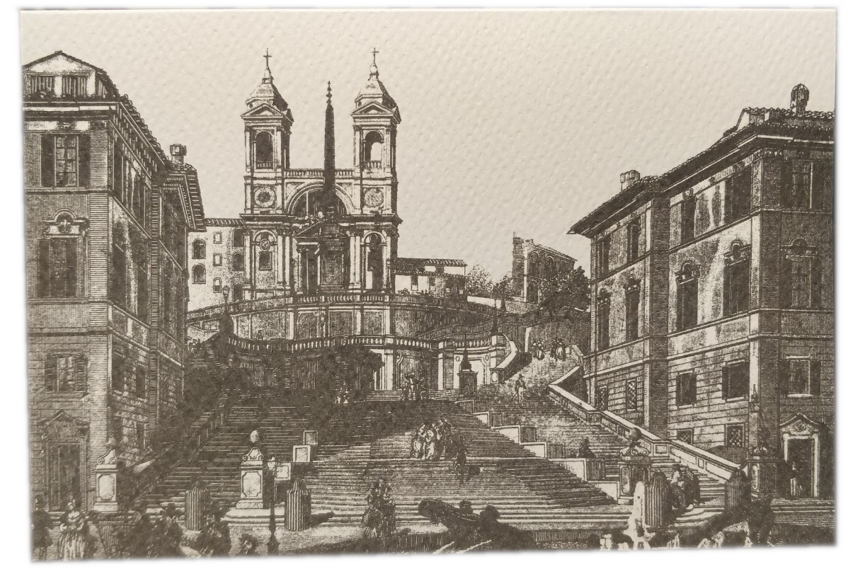 SCATOLA CONTENENTE 10 BIGLIETTI DOPPI E BUSTE CON VEDUTE DI ROMA - Image 3