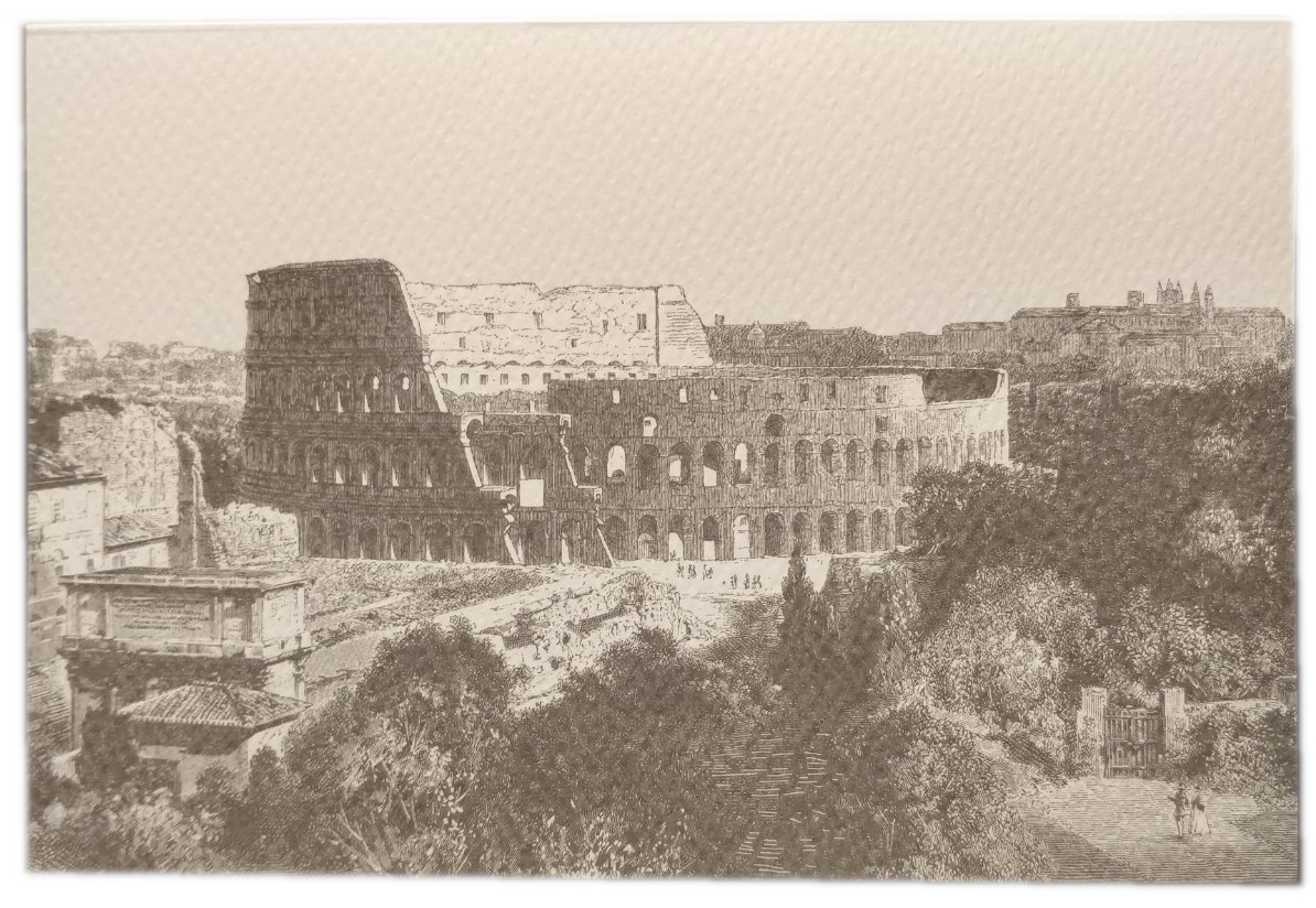 SCATOLA CONTENENTE 10 BIGLIETTI DOPPI E BUSTE CON VEDUTE DI ROMA - Image 5