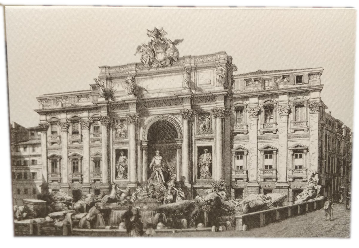 SCATOLA CONTENENTE 10 BIGLIETTI DOPPI E BUSTE CON VEDUTE DI ROMA - Image 6