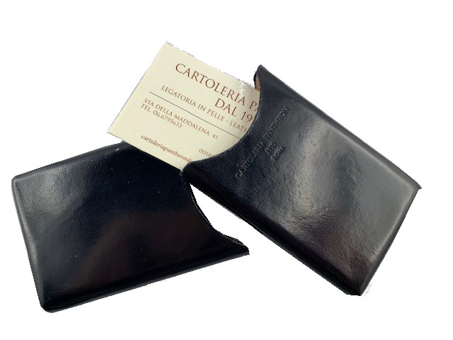 Porta carte di credito o porta biglietti da visita in pelle - immagine 7