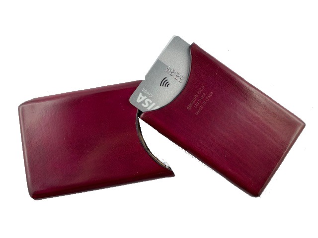 Porta carte di credito o porta biglietti da visita in pelle - immagine 9