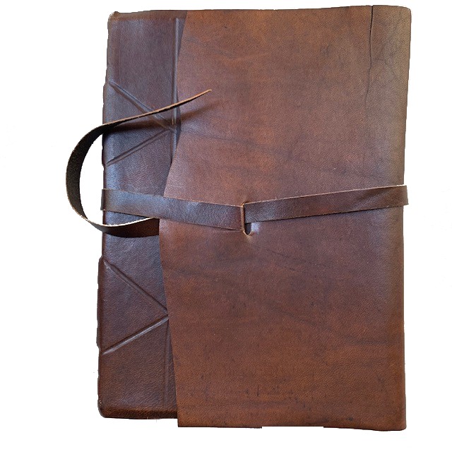 Diario in pelle “RUSTICO”– chiusura con baltina in pelle e laccio - Image 3