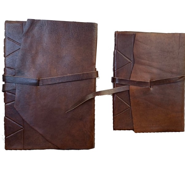 Diario in pelle “RUSTICO”– chiusura con baltina in pelle e laccio - Image 5