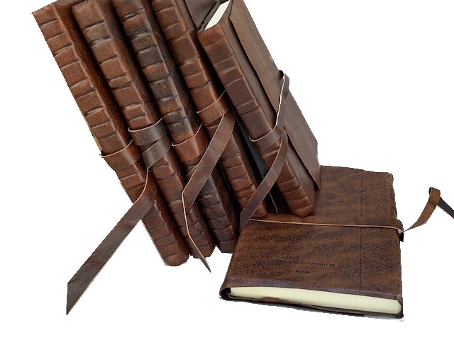 Diario in pelle “RUSTICO”– chiusura con baltina in pelle e laccio - Image 4