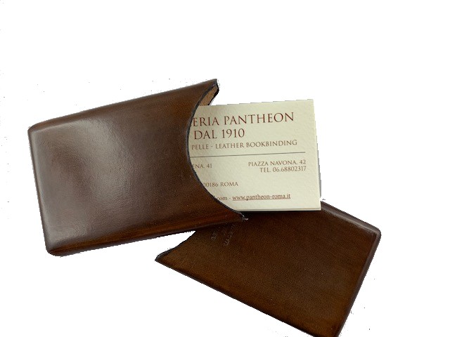 Porta carte di credito o porta biglietti da visita in pelle - immagine 6