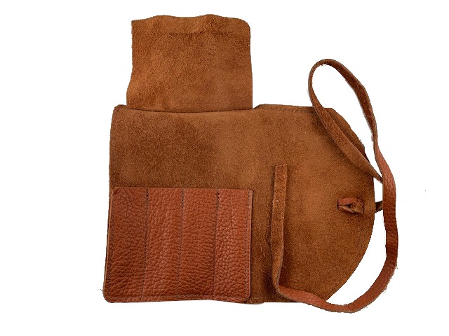 Porta penne in pelle – chiusura arrotolata con il laccio - Image 5