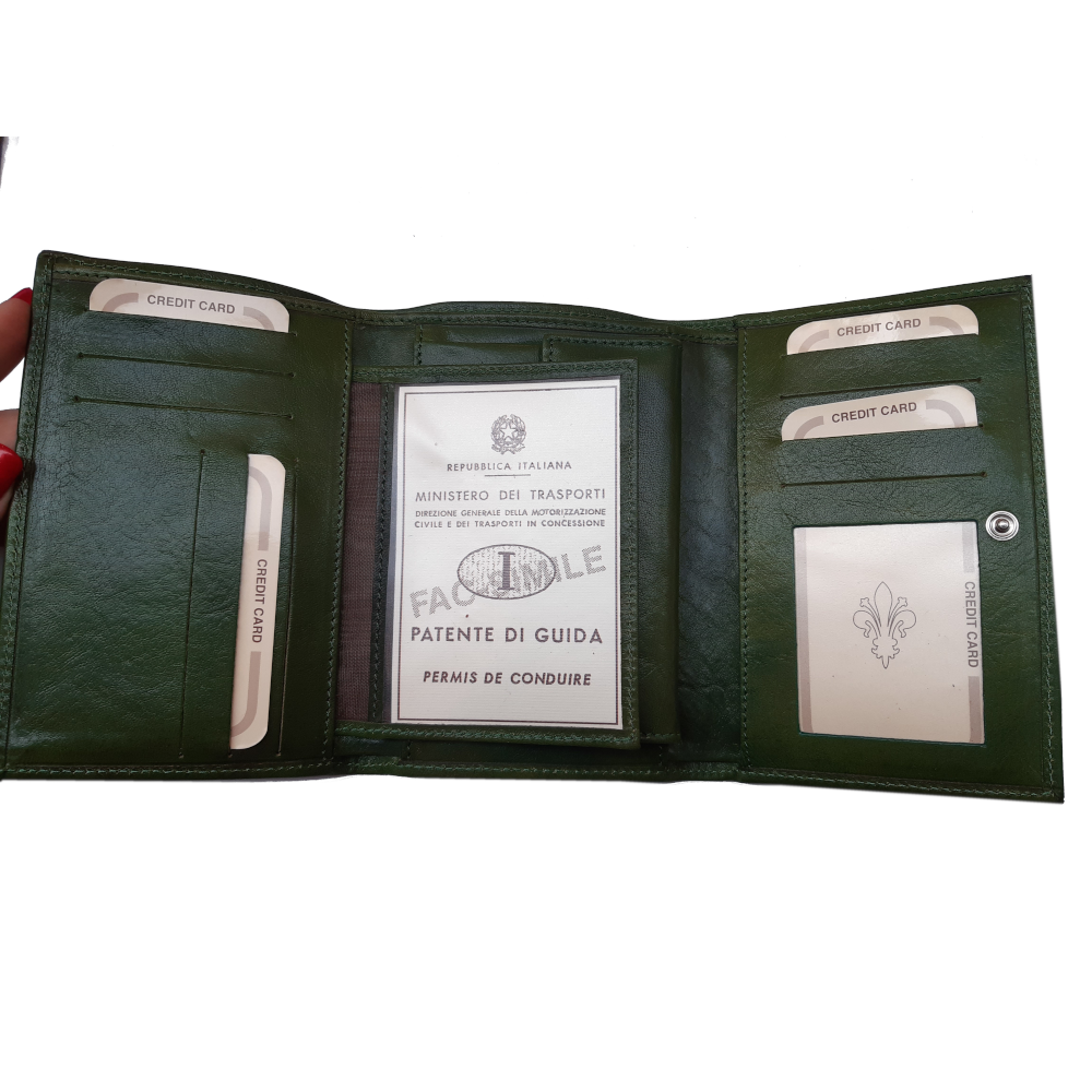 “PORTAFOGLI IN PELLE “ W - pelle di vitello – MISURA MEDIA - Image 10