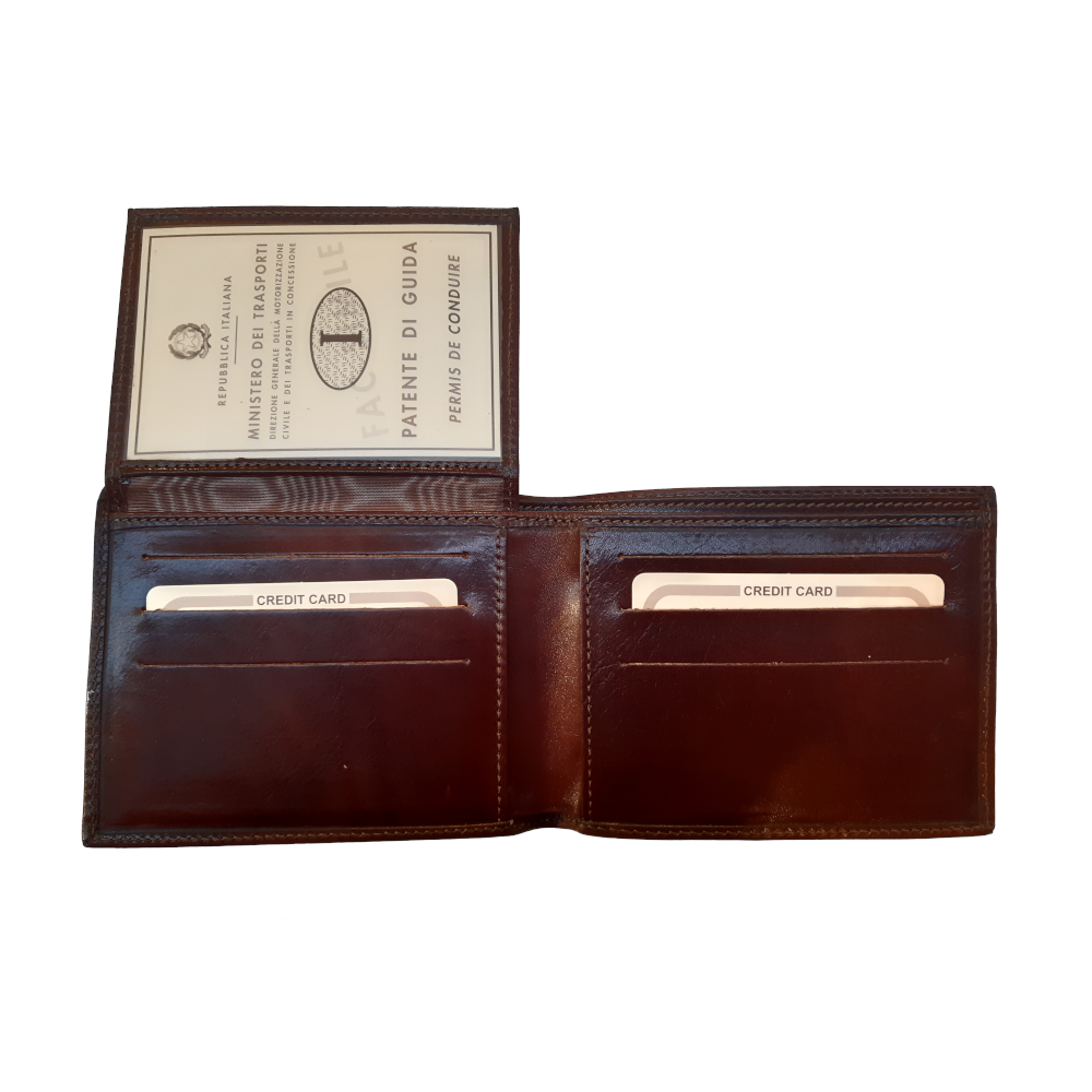 “PORTAFOGLIO IN PELLE “- pelle di vitello (Medio) - immagine 11