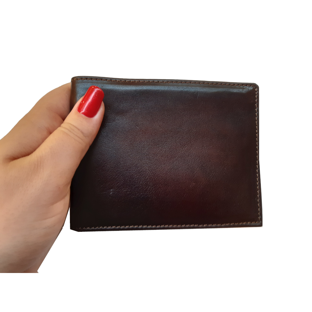 “PORTAFOGLIO IN PELLE “- pelle di vitello (Medio) - immagine 8