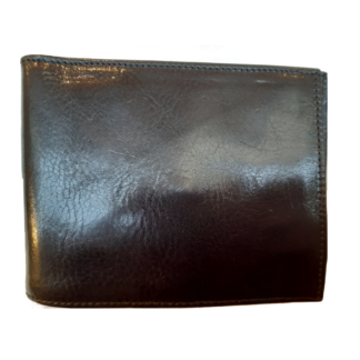 “PORTAFOGLIO IN PELLE “- pelle di vitello (Medio) con Portaspicci