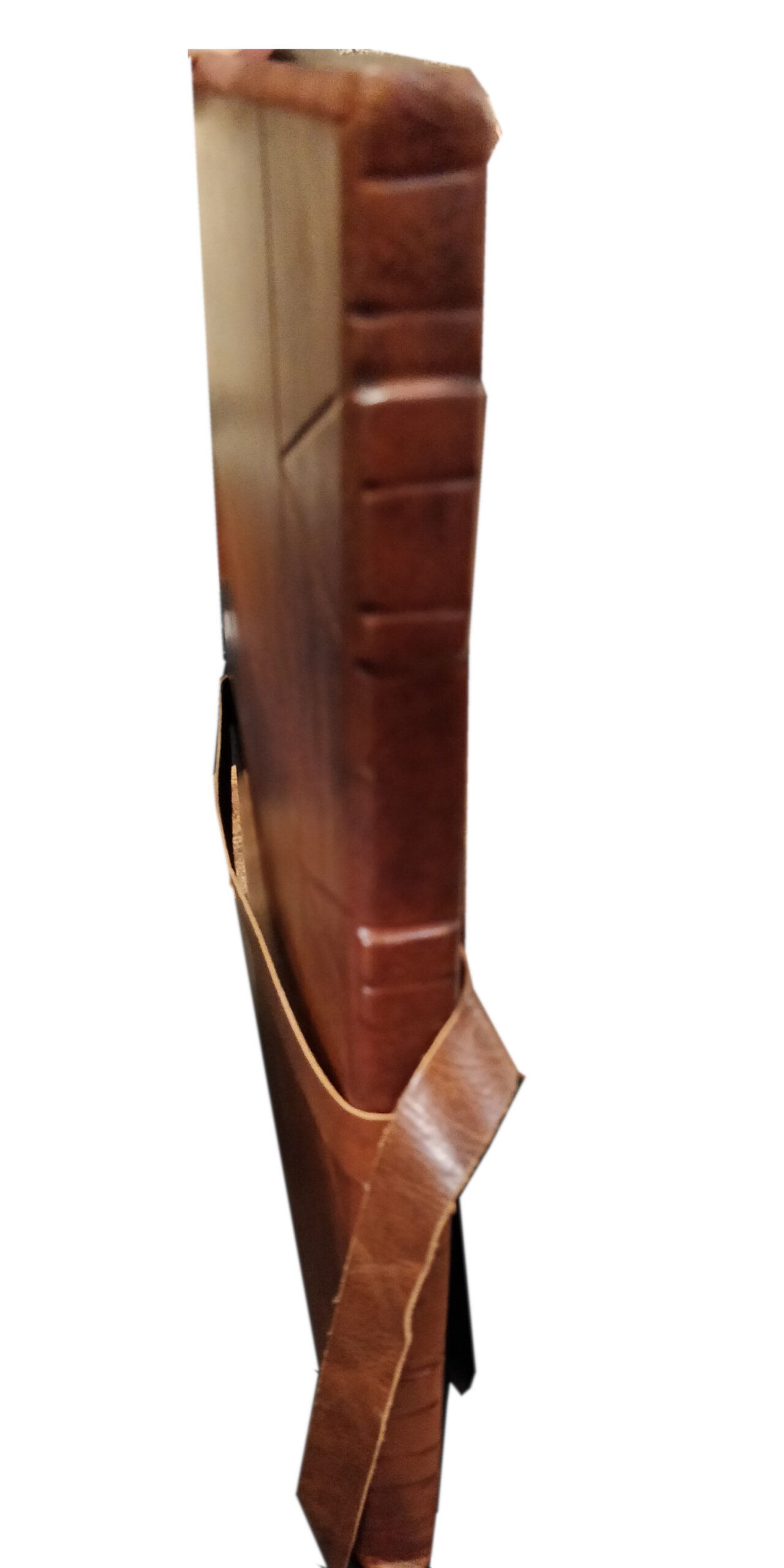 Libro firma in pelle “RUSTICO”– chiusura con baltina in pelle e laccio - Image 2