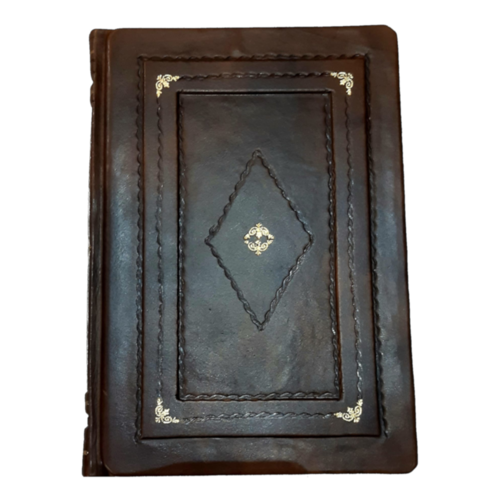 Libro firma in pelle “ORO ANTICO”– copertina rigida