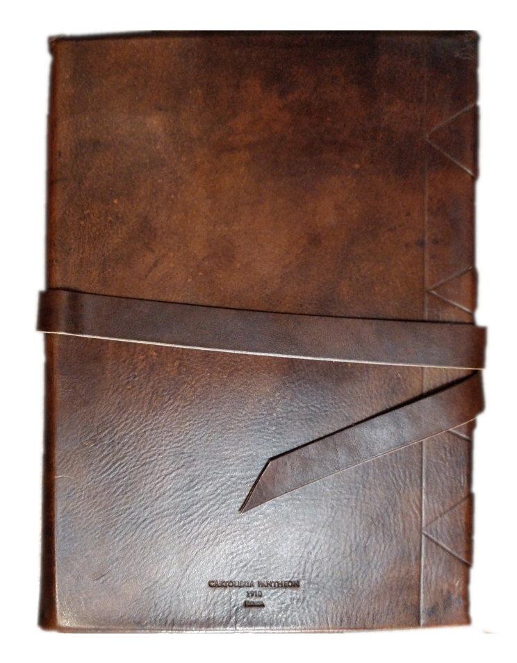 Libro firma in pelle “RUSTICO”– chiusura con baltina in pelle e laccio - Image 8