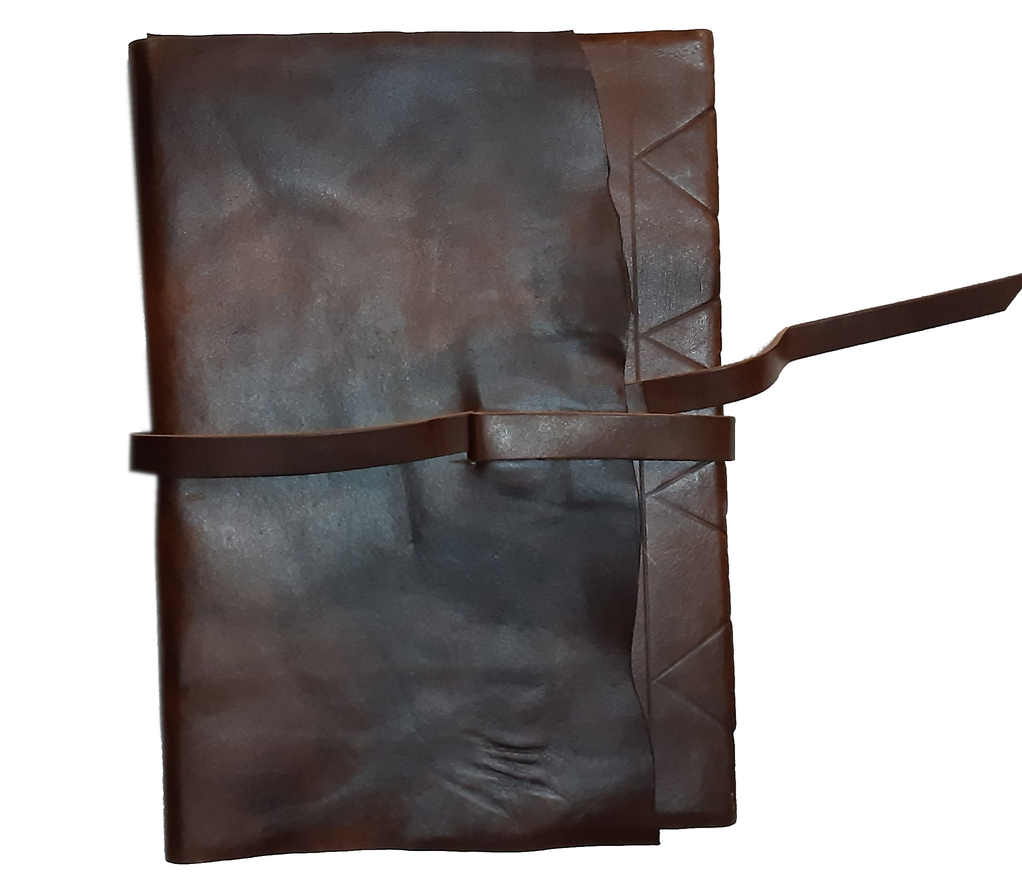 Libro firma in pelle “RUSTICO”– chiusura con baltina in pelle e laccio - Image 6