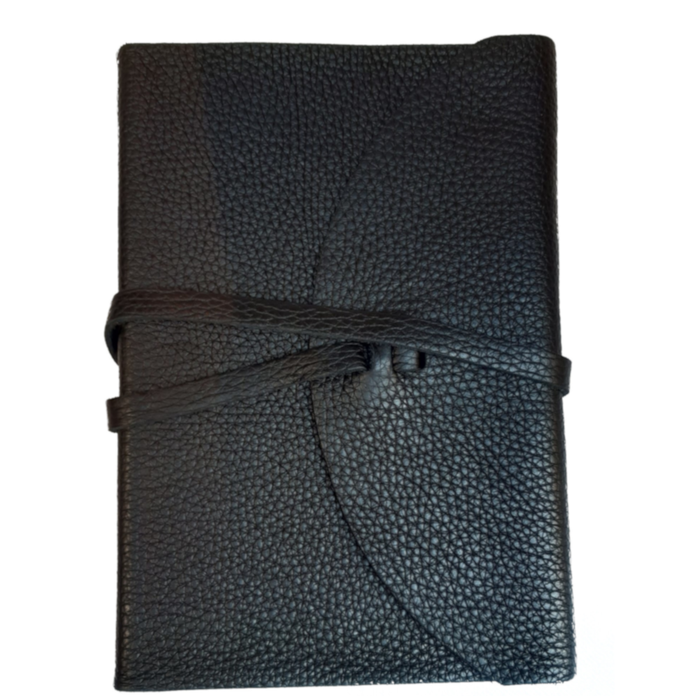 Libro firma in pelle “POETA”– chiusura con baltina in pelle e laccio - immagine 5