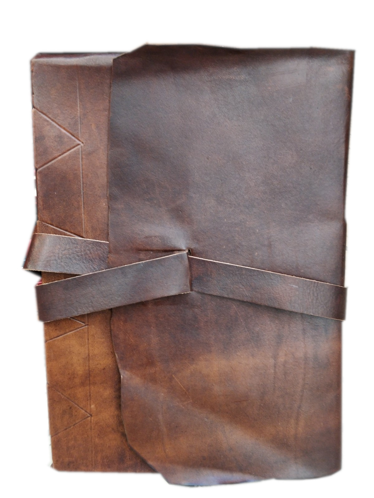 Libro firma in pelle “RUSTICO”– in Carta di Amalfi, chiusura con baltina in pelle e laccio - immagine 11