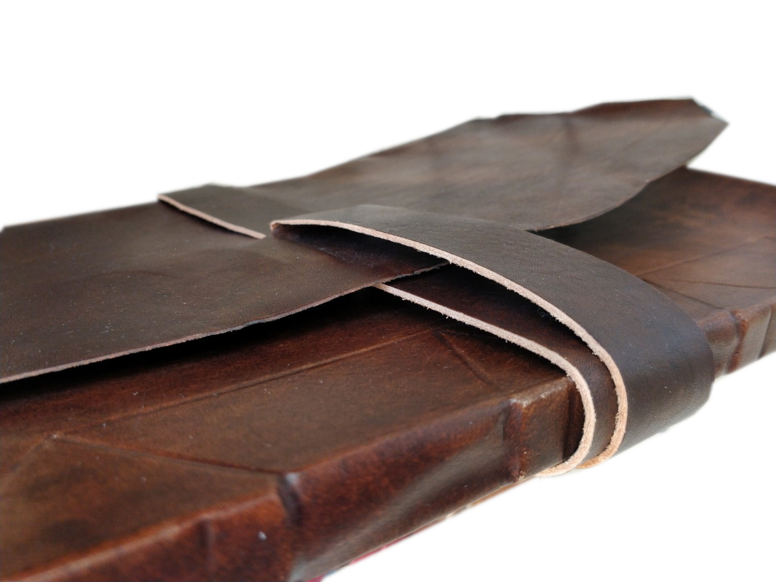 Libro firma in pelle “RUSTICO”– in Carta di Amalfi, chiusura con baltina in pelle e laccio - immagine 15