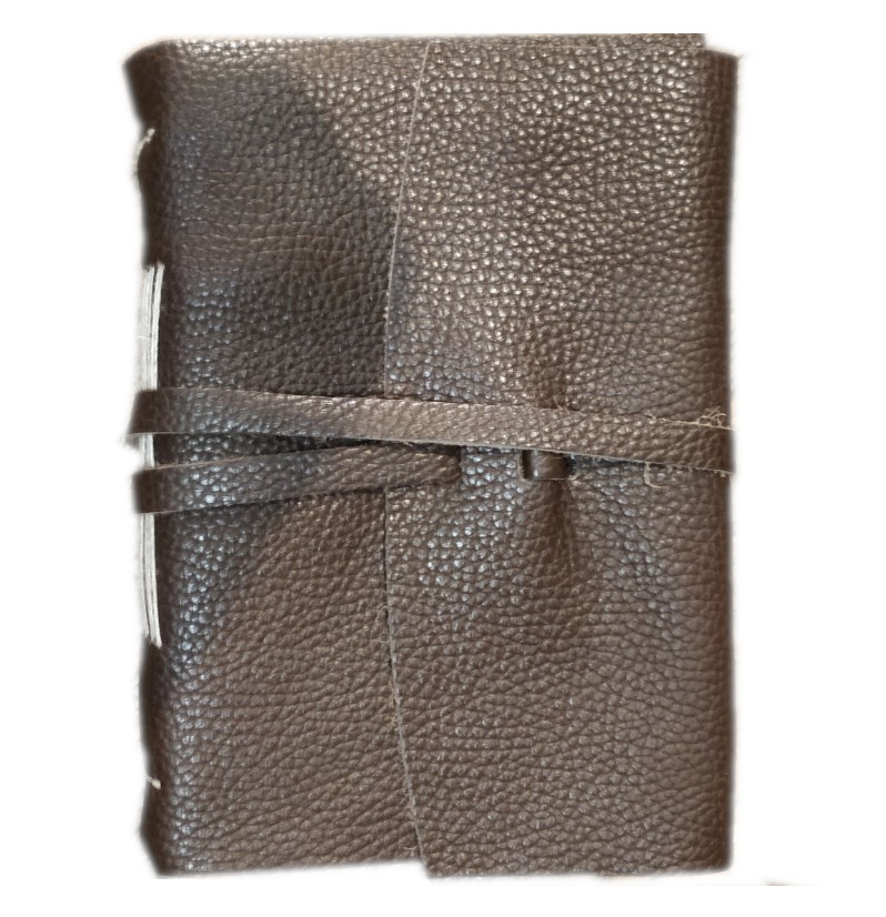 Diario in pelle “MICHELANGELO” – in carta semi-artigianale colorata, con orli sfrangiati a mano e quindi frastagliati. - immagine 11