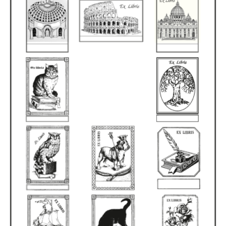 Timbro Ex Libris Mm 40x60 (Inch 1.57x2.36)