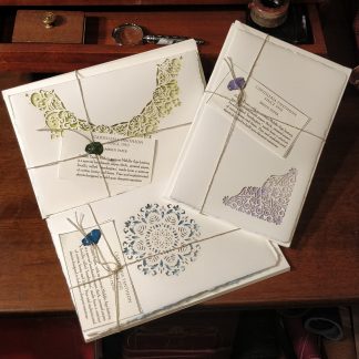 Confezione di Auguri "Merletto" in Carta di Amalfi